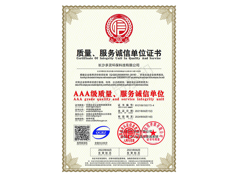 質(zhì)量、服務(wù)誠信單位